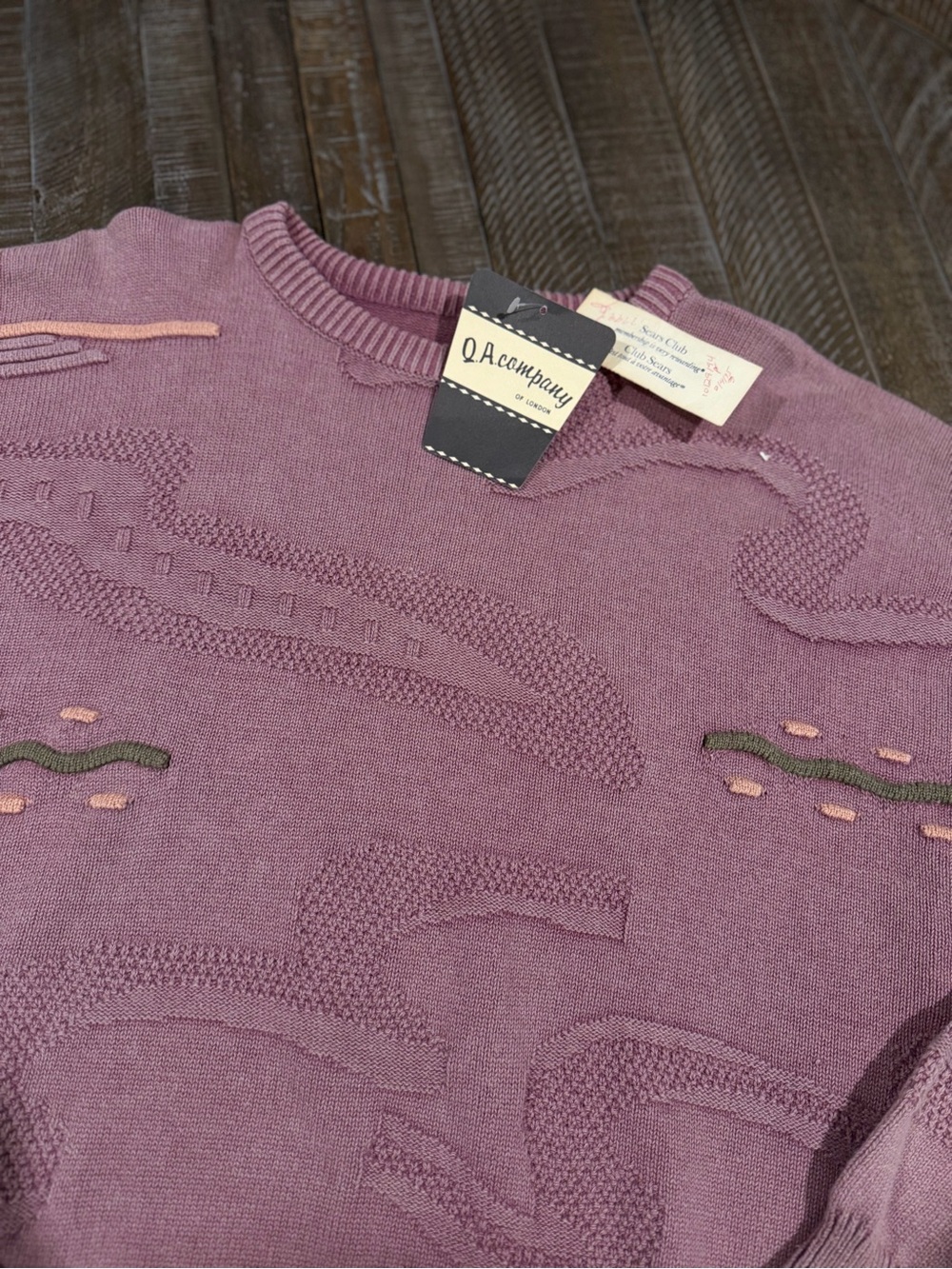 Vintage D’Avenbury of London 80s/90s Deadstock Knit Sweater NWT Size 42